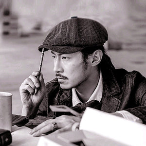 Wool Newsboy Caps Men Herringbone Flat Caps Gatsby Cap Woolen Golf Driving Hats Vintage Inspired Hat Winter Peaky Blinders