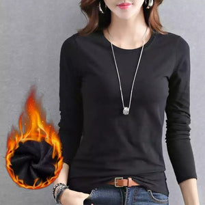 New Autumn Sweater Women Long Sleeve Plus Velvet Women Casual Bottoming Shirt Women Pullover Sweater Pull Femme Sweatershirt