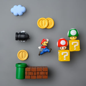 3D Mario Fridge Magnets for Kids Resin Cute & Fun Decorative Refrigerator Locker Magnets Kitchen Home Decoration