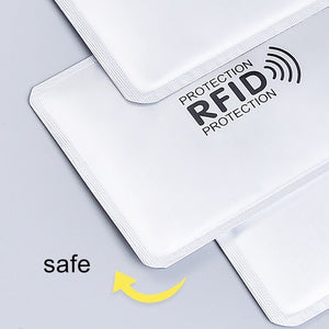 10pcs Anti RFID Blocking Reader Lock Card Holder ID Bank Card Case Protector Aluminium Metal Smart Anti-theft Credit Card Holder