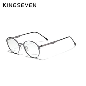 KINGSEVEN Original Titanium Optical Glasses Full Frame Men Ultralight Retro Round Myopia Prescription Eyeglasses Women Eyewear