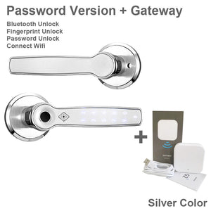 TTLOCK Wifi AI Voice Command Smart Door Lock Bluetooth Fingerprint Support Alexa Google Assistant Easy Replacement 158B