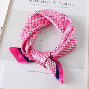 Women Square Silk Scarf Chiffon Satin Lady Hair Neck Foulard  Scarves Shawl Wrap Female Bandana Head Kerchief Hijab Headband