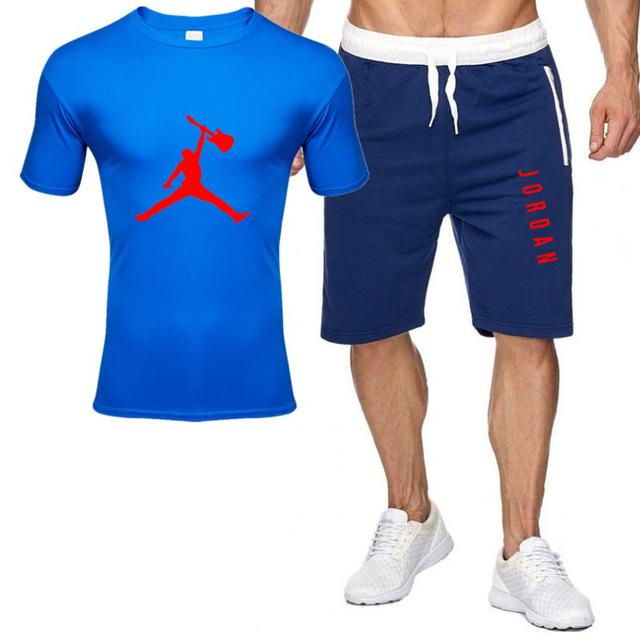 2piece set men outfits jordan 23 t-shirt shorts summer short set tracksuit men sport suit jogging sweatsuit basketball jersey