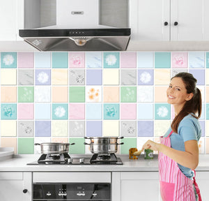 Kitchen Stickers Oil-proof Waterproof Vinyl Self-Adhesive Stove Cabinet Foil Marble Wallpaper DIY Bathroom Wall Sticker Decor