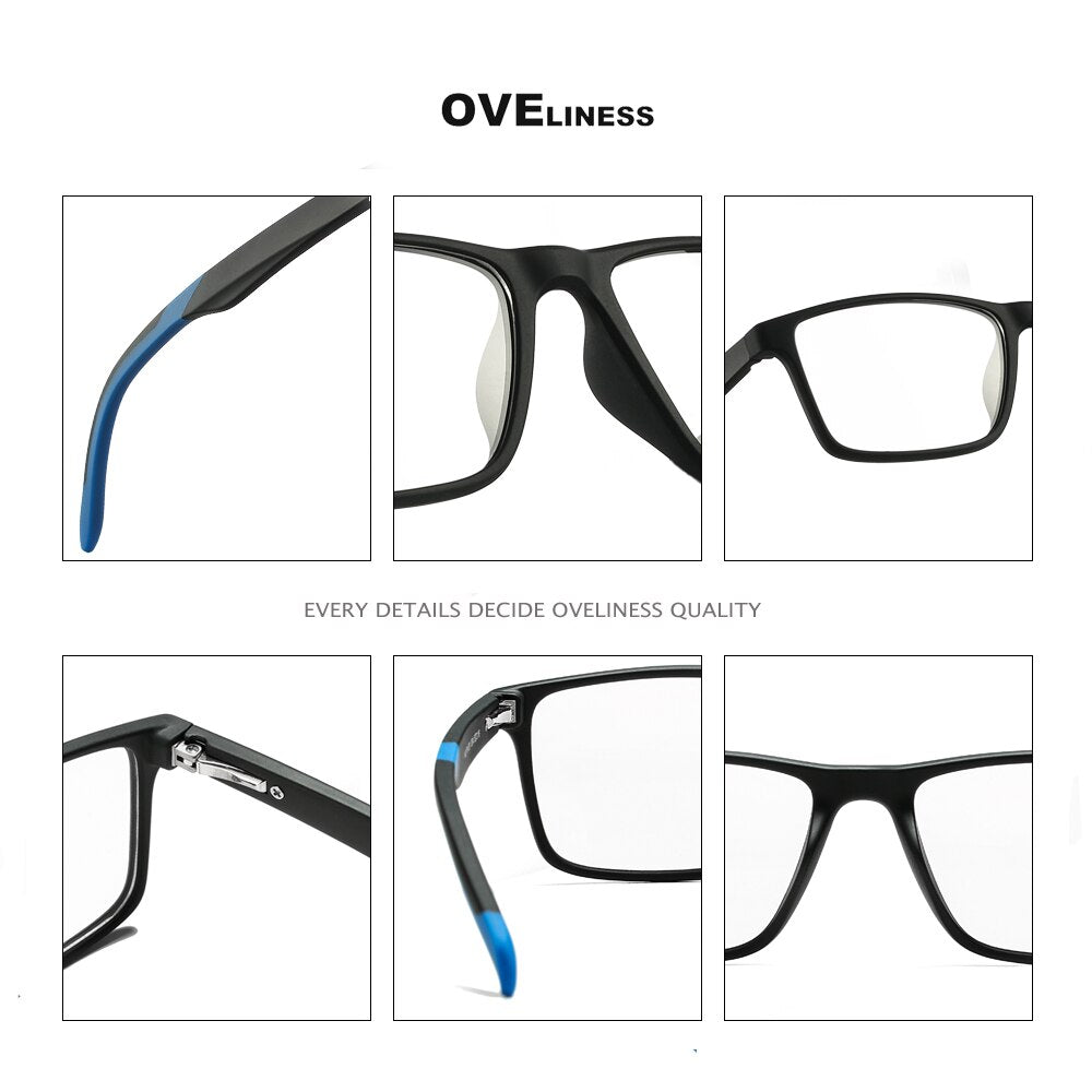 TR90 glasses frame men myopia Prescription computer spectacle frames women Ultra light square eyeglasses frames for men eyewear