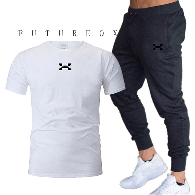 Pants Men Sweatpants+men running t-shirts men sets jogging Sportswear men Pants Gym Fitness Sportswear Tracksuit Training Pants
