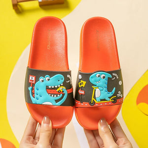 Summer Dinosaur Kids Slippers Boys Girls Slippers PVC Soft Non-slip 2021 Beach Sandals For Kids Home Bathroom Baby Flip Flops