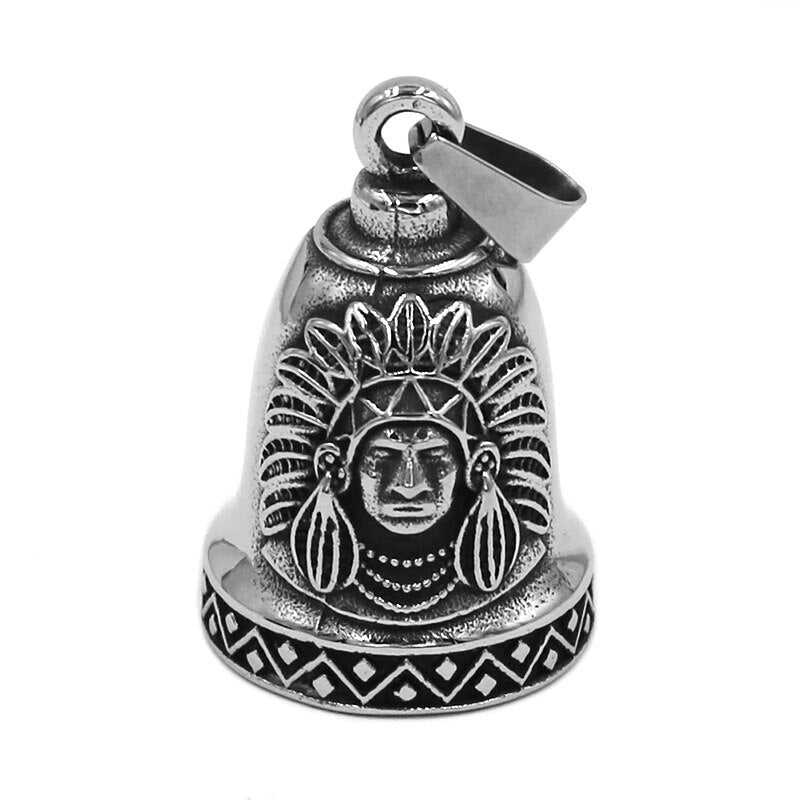 Live To Ride Eagle Biker Bell Pendant Stainless Steel Wings Skull Rose Lady Rider Masonic USA Flag Indians Pendant Gift P0496