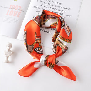 Women Square Silk Scarf Chiffon Satin Lady Hair Neck Foulard  Scarves Shawl Wrap Female Bandana Head Kerchief Hijab Headband