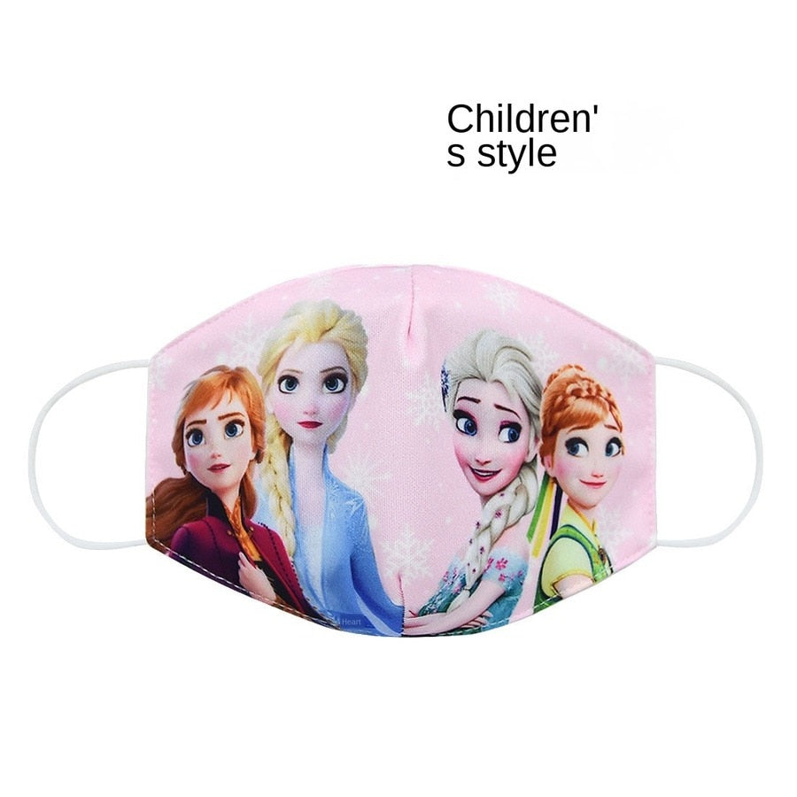 Disney congelé dessin animé bouche masque Anti poussière masque visage princesse Anna Elsa cotons masques pour enfants enfants réutilisables