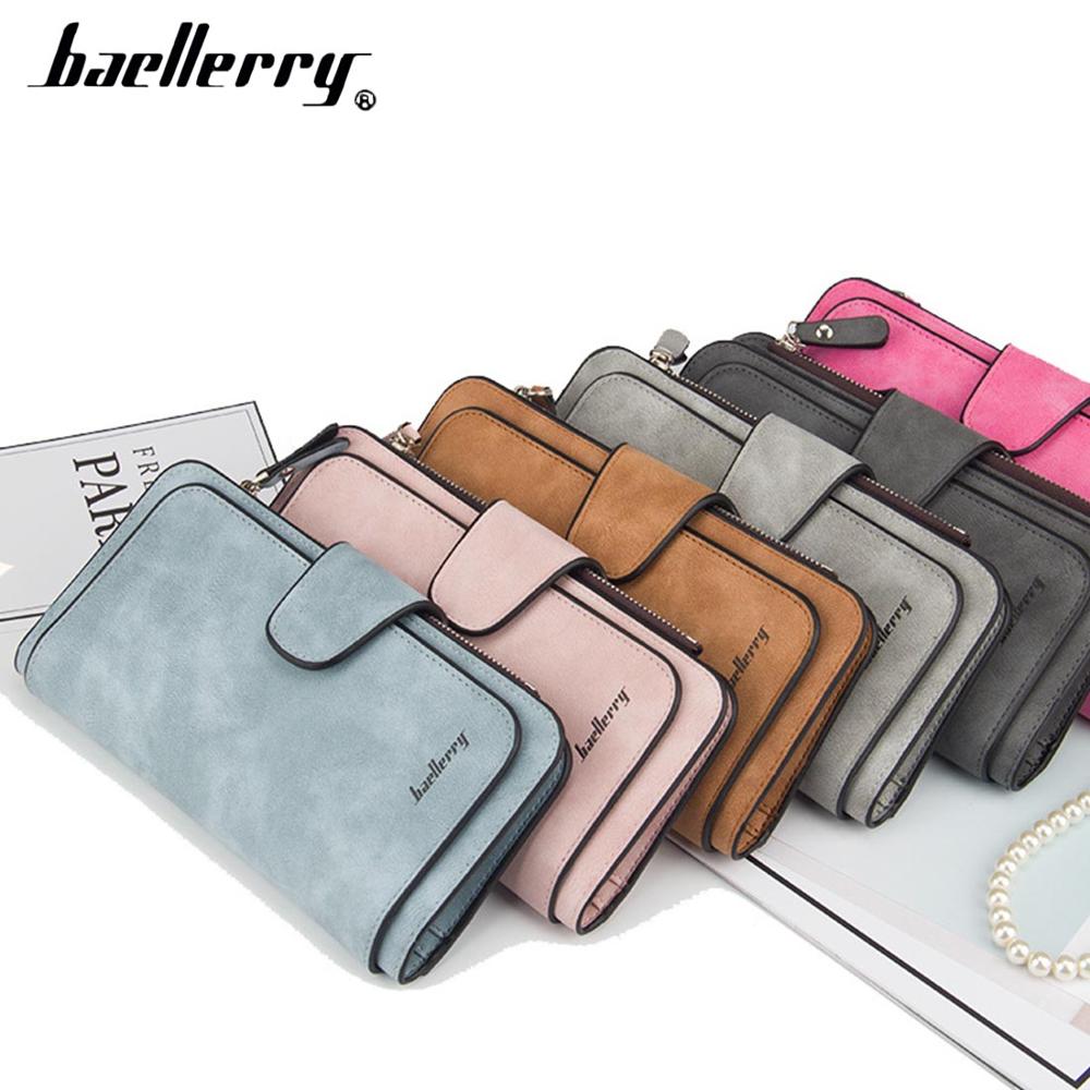 2020 Women Wallets Name Engrave Fashion Long Leather Top Quality Card Holder Classic Female Purse Zipper Wallet For Women