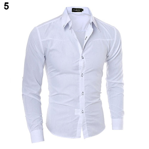 New Argyle luxury men's shirt Business Style Slim Soft Comfort Slim Styles Long Sleeve Casual Dress Shirt Gift For Men