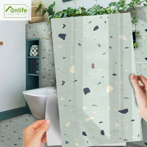 Funlife[R] NOUVELLE MAISON[TM] 30x60cm Black and White Marble Waterproof PVC Tile Sticker For Kitchen Bathroom Floor Sticker