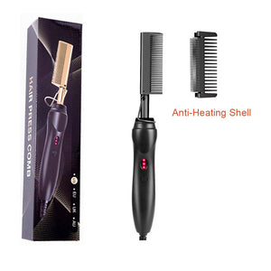 Hair Straightening Brush Hair Flat Irons Fast Hot Heating Comb Hair Straight Styler Corrugation Curling Iron Hair Curler