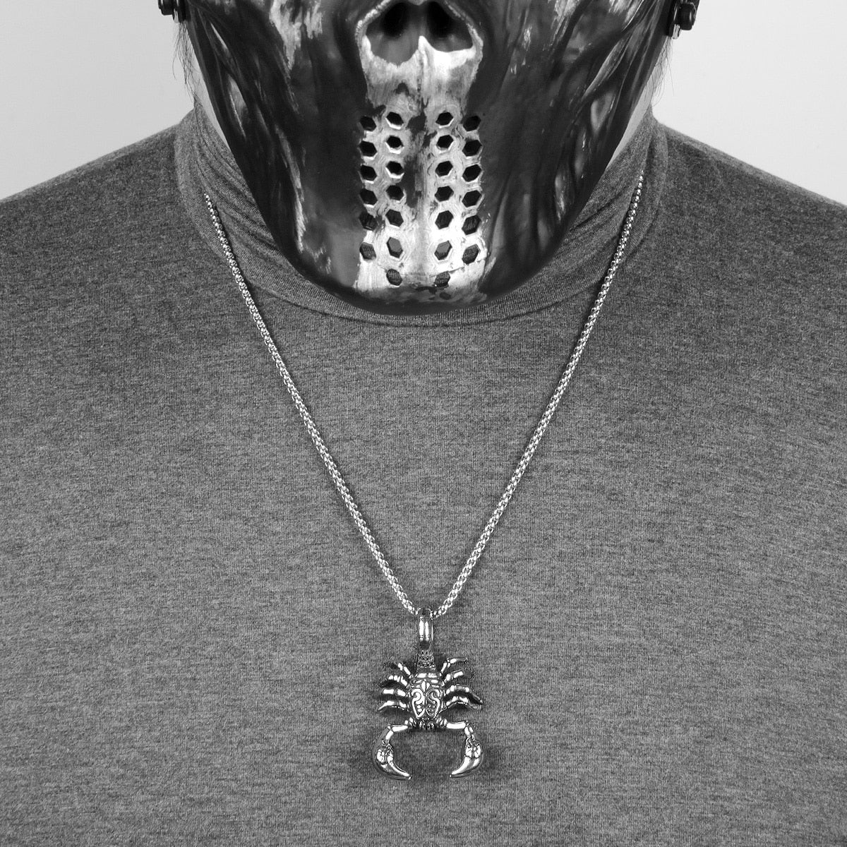 Scorpion Animal Mens Long Necklaces Pendants Chain Punk Hip Hop for Boy Male Stainless Steel Jewelry Creativity Gift Wholesale