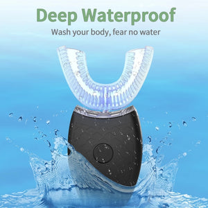 Electric Sonic Automatic Toothbrush Adults Mouth 360 Degrees U Type ABS 4 Modes Ultrasonic Electric Lazy Toothbrush