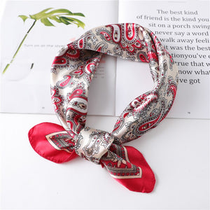 Women Square Silk Scarf Chiffon Satin Lady Hair Neck Foulard  Scarves Shawl Wrap Female Bandana Head Kerchief Hijab Headband