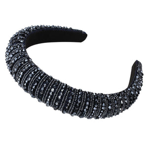 CN Baroque Full Crystal Hair Bands For Women Luxury Padded Diamond Headband Hair Hoop Christmas Gifts Christmas Hair Accessories