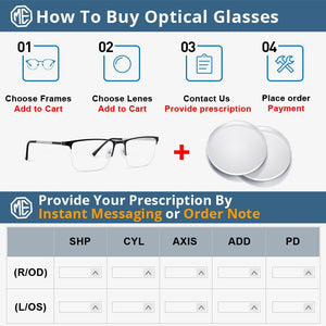 MERRYS DESIGN Men Titanium Glasses Frame Ultralight Square Eye Myopia Prescription Eyeglasses Male Half Optical Frame S2014