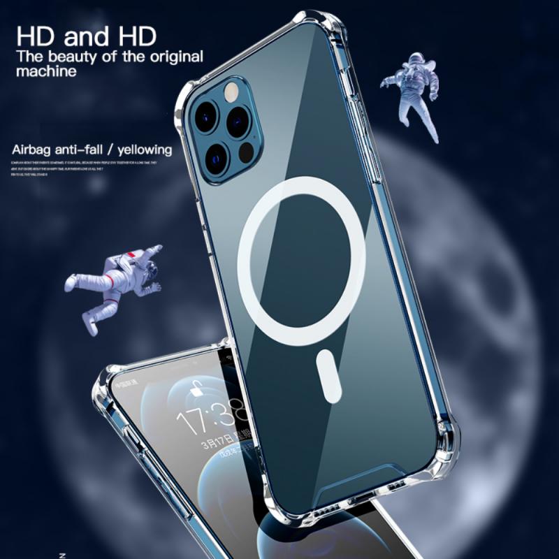 Transparent Mobile Phone Case For IPhone 12 Pro Max MagSafe Case Shockproof Case Protective Cover Shell For IPhone12 Mini 12 Pro