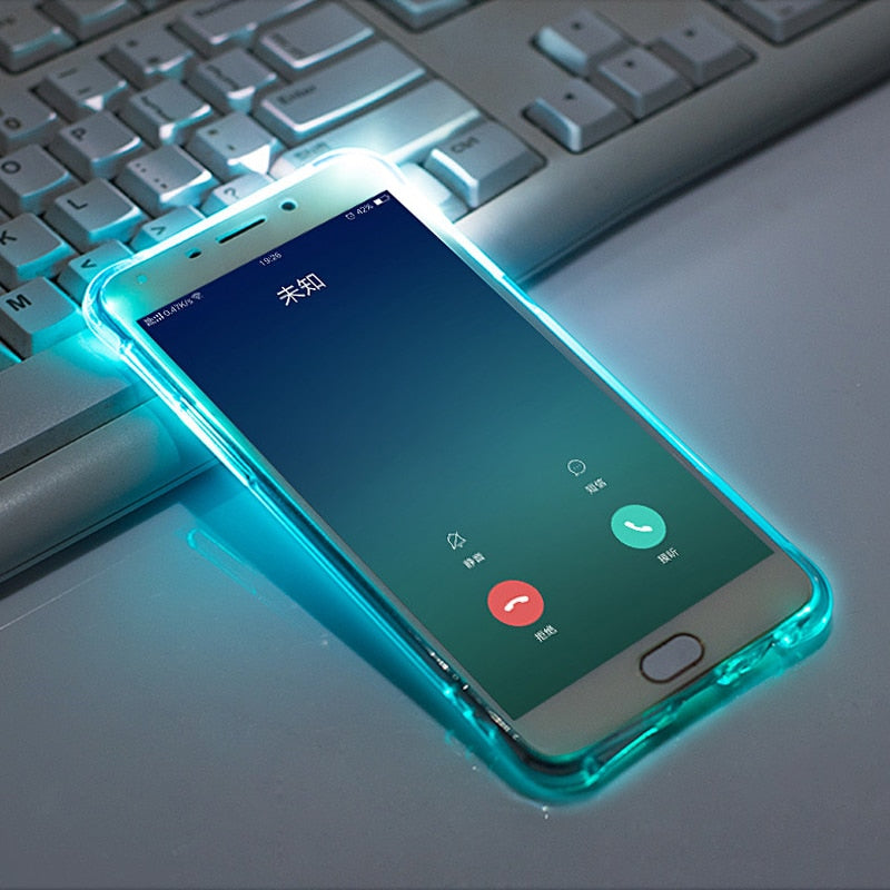 Incoming flashing phone cases Suitable for HUAWEI P30 Lite mate20Pro nova3 4 honor10Lite,Transparent TPU Anti-fall phone case