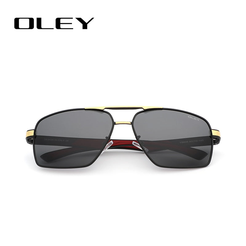 OLEY-lunettes de soleil polarisées en aluminium | Design Classic Pilot, lunettes à verres de changement de couleur pour hommes Oculos de sol accepter un logo personnalisé