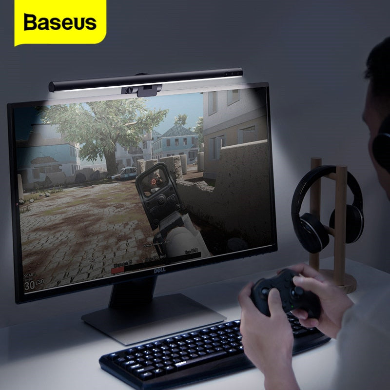 Baseus LED Desk Lamp Dimmable Office Computer Screenbar Eye-caring Table Lamp for Study Reading Screen Monitor Hanging Light Bar