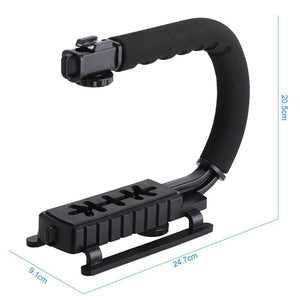 Stabilisateur de cardan de caméra MAMEN avec studio LED lumière vidéo et Microphone pour la photographie DSLR stabilisateur de poche de prise de vue Vlog