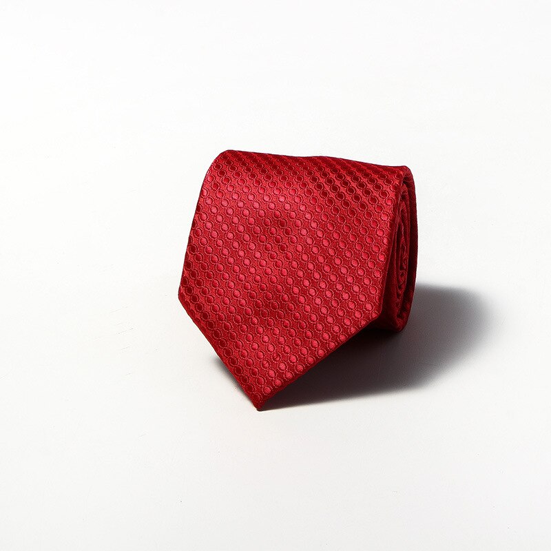 Luxury Fashion Striped Plaid Men's Tie Red Blue Grey Classic Neck Ties Leisure Business Wedding High Quality 8cm Silk Necktie
