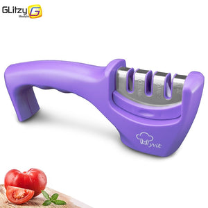 GLITZY - Aiguiseur de couteau avec 3 finitions