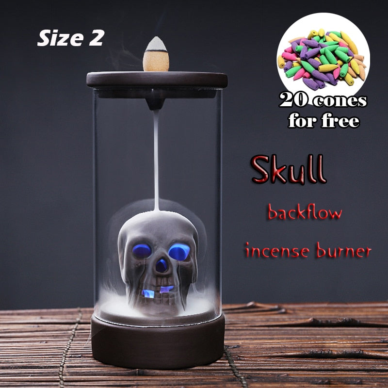 Handmade Ceramic Incense Burner Smoke Waterfall Backflow Incense Burner Living Room Decor Incense Holder Feng Shui Decoration