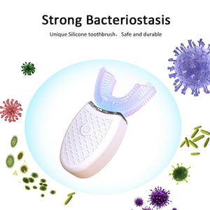 Electric Sonic Automatic Toothbrush Adults Mouth 360 Degrees U Type ABS 4 Modes Ultrasonic Electric Lazy Toothbrush