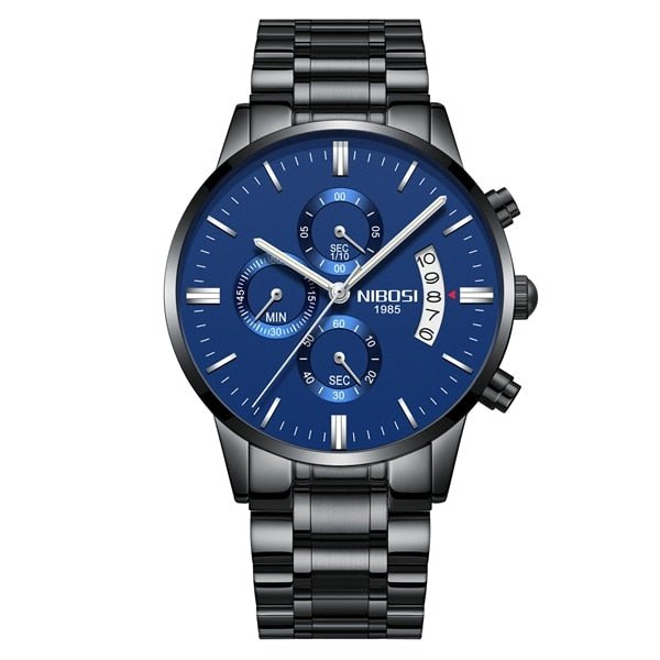 NIBOSI 2020 Mens Watches Top Brand Luxury Men Blue Watch Military Sport Wristwatch Quartz Watch erkek saat Relogio Masculino
