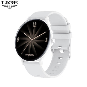 LIGE ladies smart watch ladies full touch fitness tracker Heart Rate Monitor IP67 waterproof Blood oxygen smart man Smartwatch