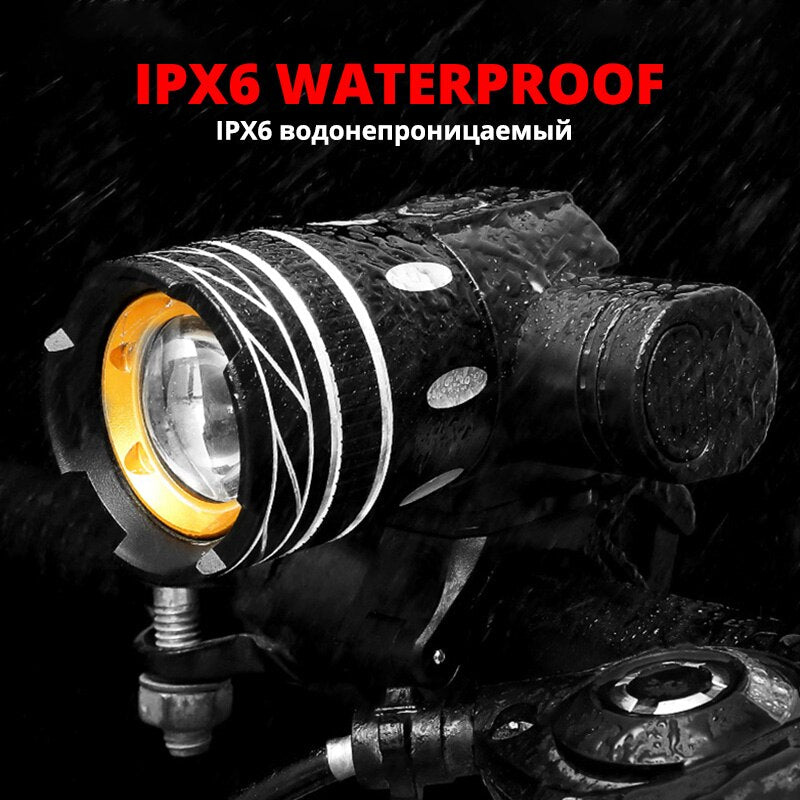 2400Mah LED Bicycle Light 2000 Lumen 3 Modes Bike Light USB Charge Aluminum Alloy Cycling Light Waterproof Bike Accessory