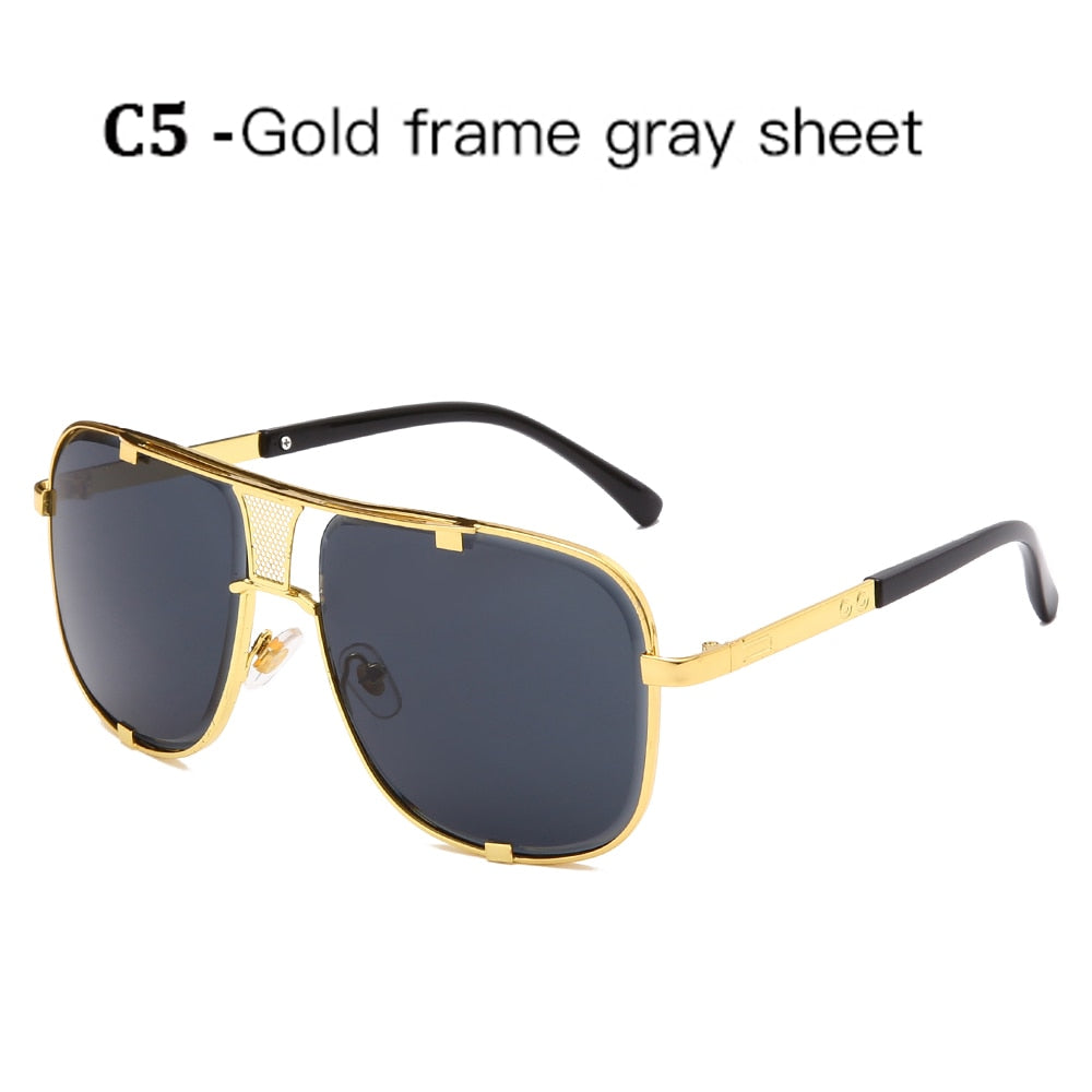 Lunettes de soleil rétro de haute qualité | Grand cadre pour hommes, lunettes de conduite carrées pour femmes, lunettes de soleil 12 couleurs Gafas, nouvelle mode 2019
