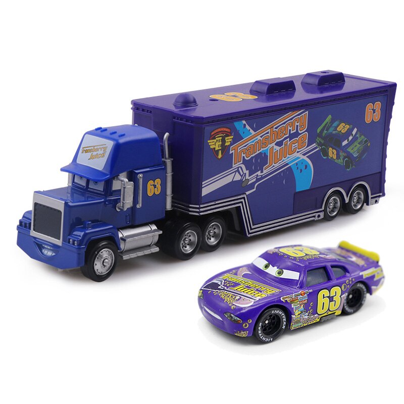 Disney Pixar Cars 2 3 Toys Lightning McQueen Jackson Storm Mack Uncle Truck 1:55 Diecast Model Car Toy Children Christmas Gift
