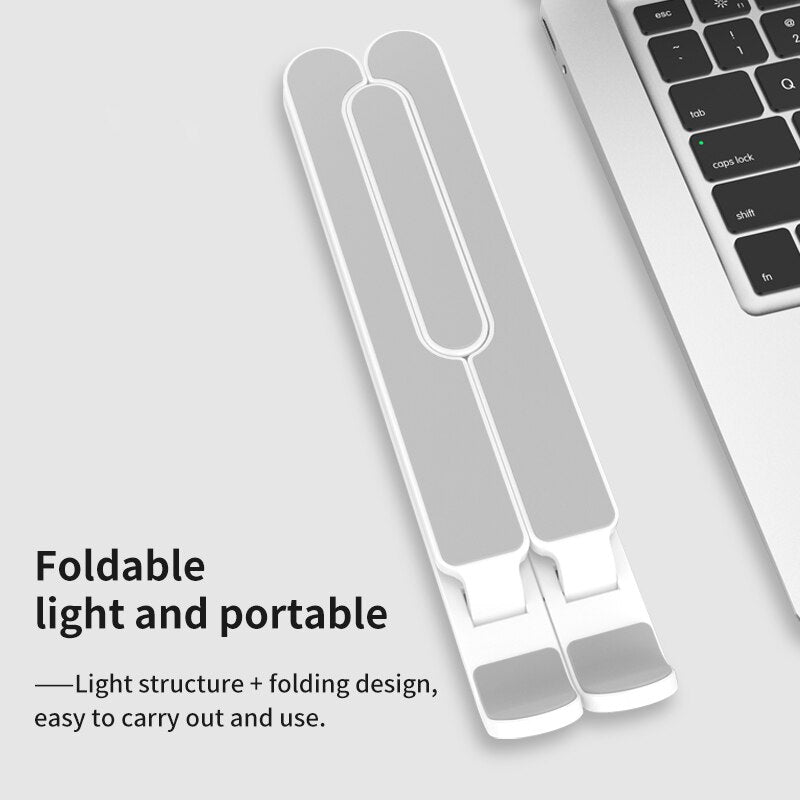 Portable Laptop Stand Foldable Support Base Notebook Stand Holder For Macbook Pro Air HP Lapdesk Computer Cooling Bracket Riser