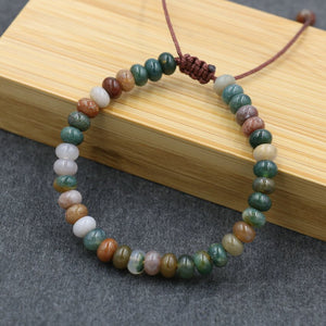 Trendy Abacus Beads Bracelet Men Indian Onyx Stone Women Bracelet Lucky Chakra Friendship Couples Bracelet Female Jewelry Gift