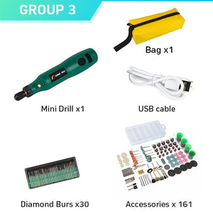 TUNGFULL outil rotatif sans fil USB bois gravure stylo bricolage pour bijoux métal verre sans fil perceuse Mini perceuse électrique