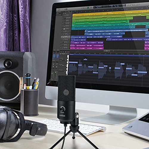Microphone d'enregistrement à condensateur USB en métal Fifine pour ordinateur portable Windows enregistrement de Studio cardioïde voix off, YouTube-K669