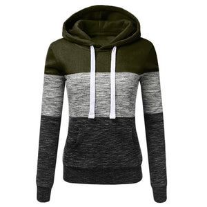SHUJIN femmes sweats automne hiver sweats à capuche à manches longues à capuche dames fermeture éclair poche Patchwork sweat à capuche vêtements d'extérieur pour femmes