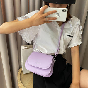 Simple Small Flap Shoulder Pouch Solid Color Women PU Leather Crossbody Bags Popular Simple Female Daily Bag Dropshipping