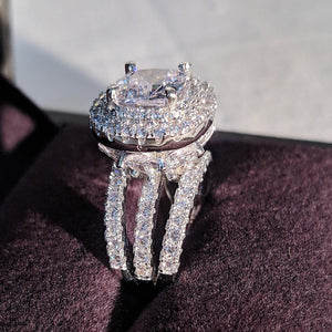 trendy luxury big 925 sterling silver engagement Ring for Women and ladys christmas gifts with cushion zirconia wedding R4898