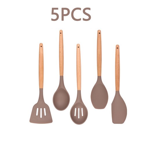 Silicone Kitchenware Cooking Utensils Set Heat Resistant Kitchen Non-Stick Cooking Utensils Baking Tools With Storage Box Tools