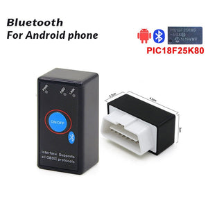 ELM327 V1.5 Bluetooth/Wifi OBD2 scanner v1.5 Elm 327 Bluetooth PIC18F25K80 Auto Diagnostic Tool OBDII for Android/IOS/Windows