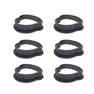 8Pcs or 6pcs Mousse Circle Cutter Decorating Tool French Dessert DIY Cake Mold Perforated Ring Non Stick Bakeware Tart