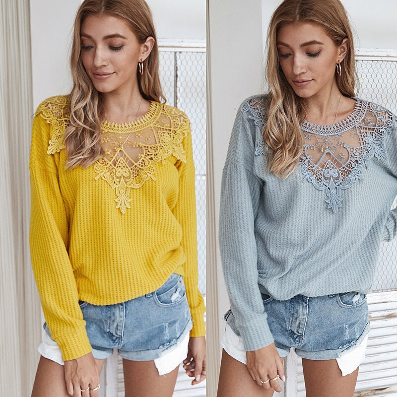 Long Sleeve Knitted Women Sweater