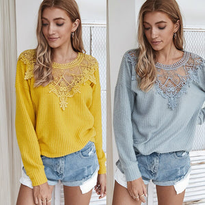 Long Sleeve Knitted Women Sweater